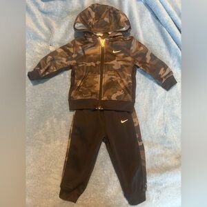 Nike Gray and Black Camo Set 18mo